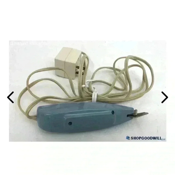 Vintage Sears Electric Fabric Scissors Blue and White Great Condition - Picture 5 of 6